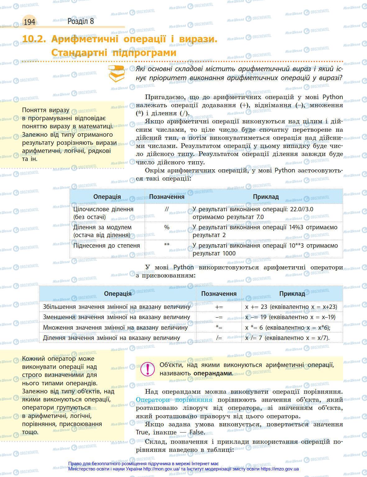 Підручники Інформатика 8 клас сторінка 194