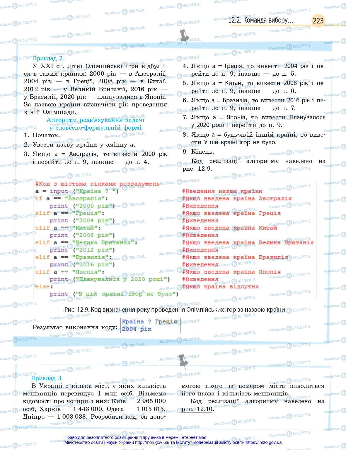Підручники Інформатика 8 клас сторінка 223