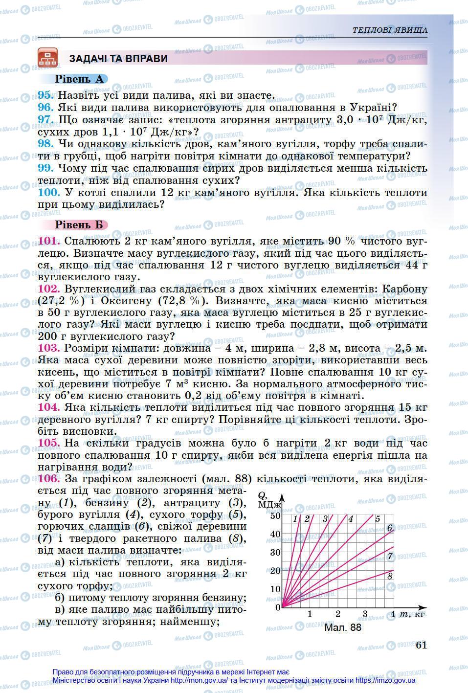 Підручники Фізика 8 клас сторінка 61