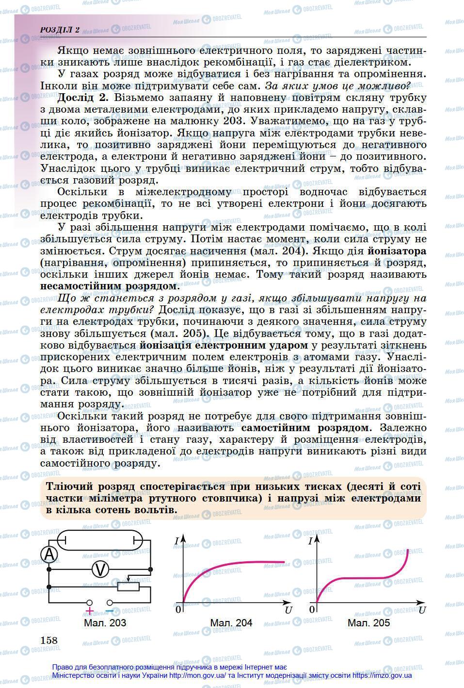 Підручники Фізика 8 клас сторінка 158