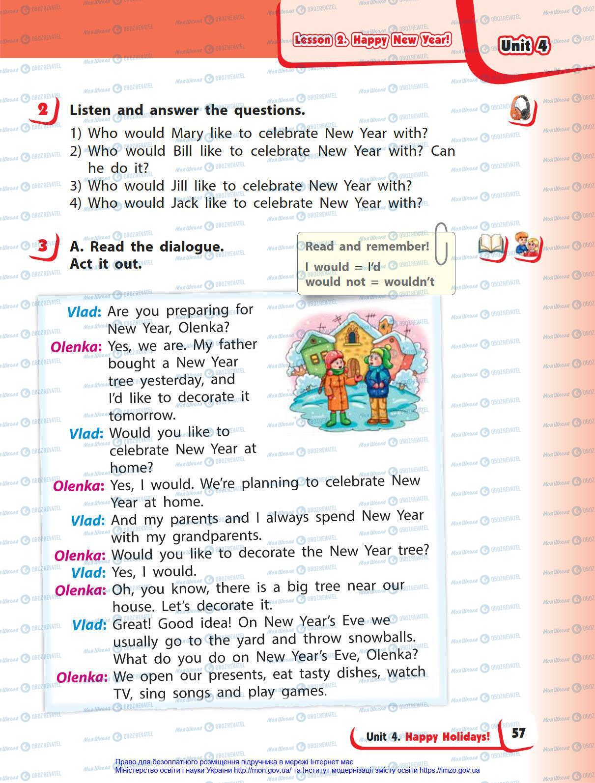 Учебники Английский язык 4 класс страница 57