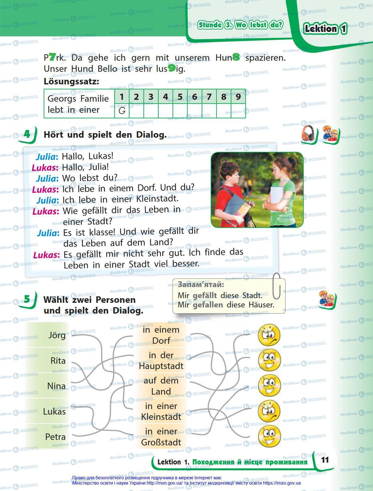 Підручники Німецька мова 4 клас сторінка 11