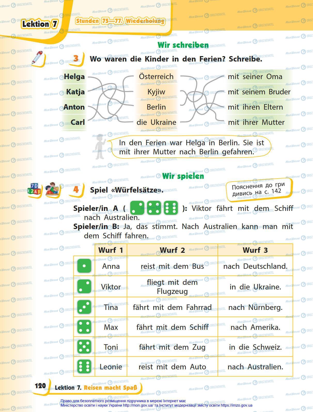 Учебники Немецкий язык 4 класс страница 120