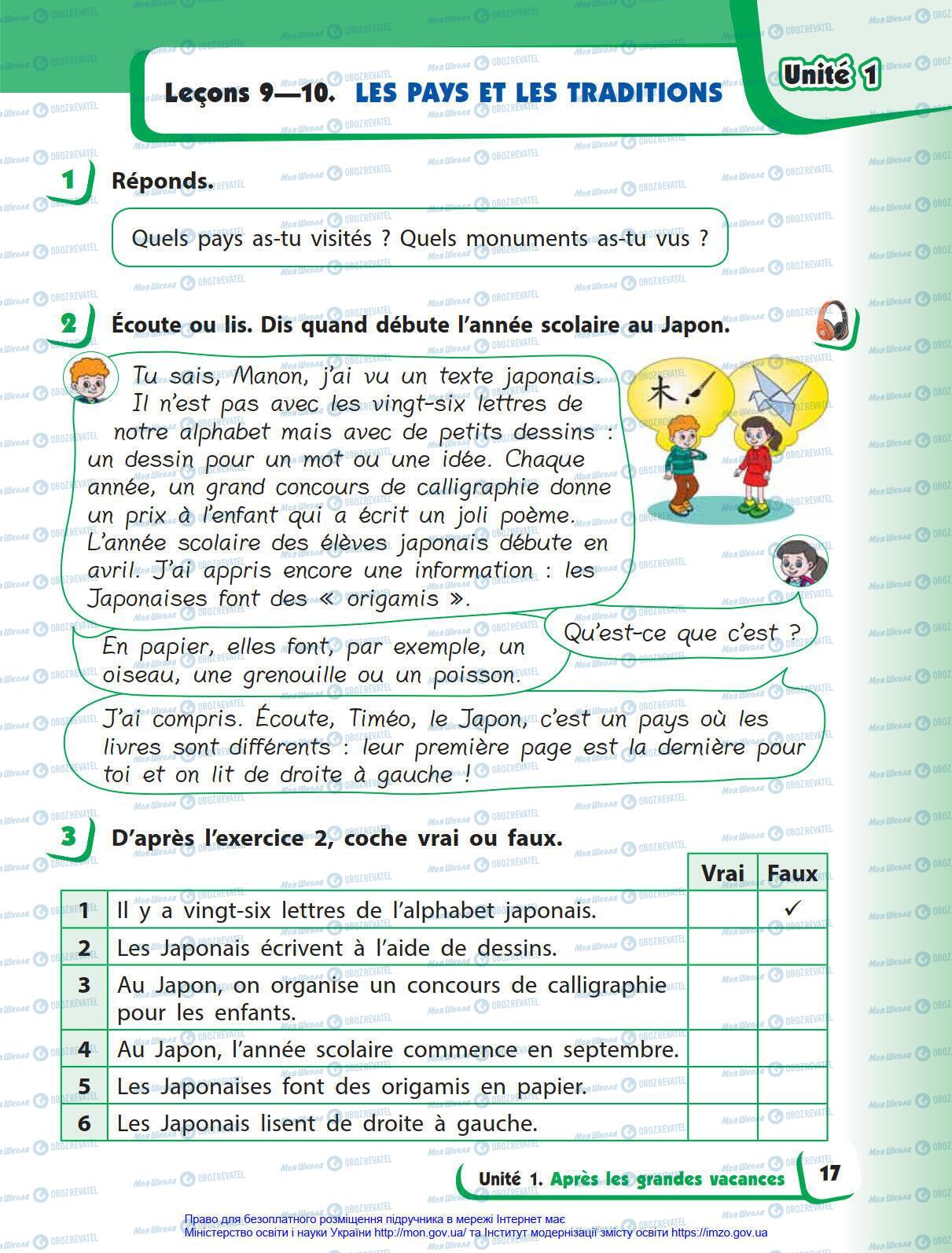 Підручники Французька мова 4 клас сторінка 17