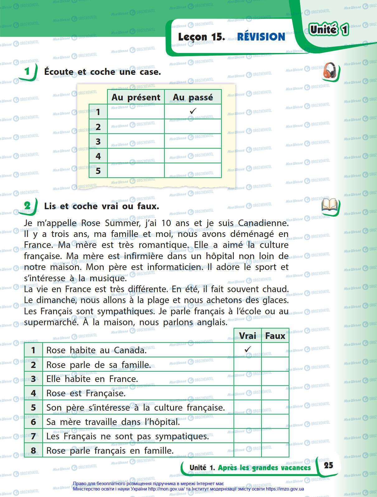 Підручники Французька мова 4 клас сторінка 25