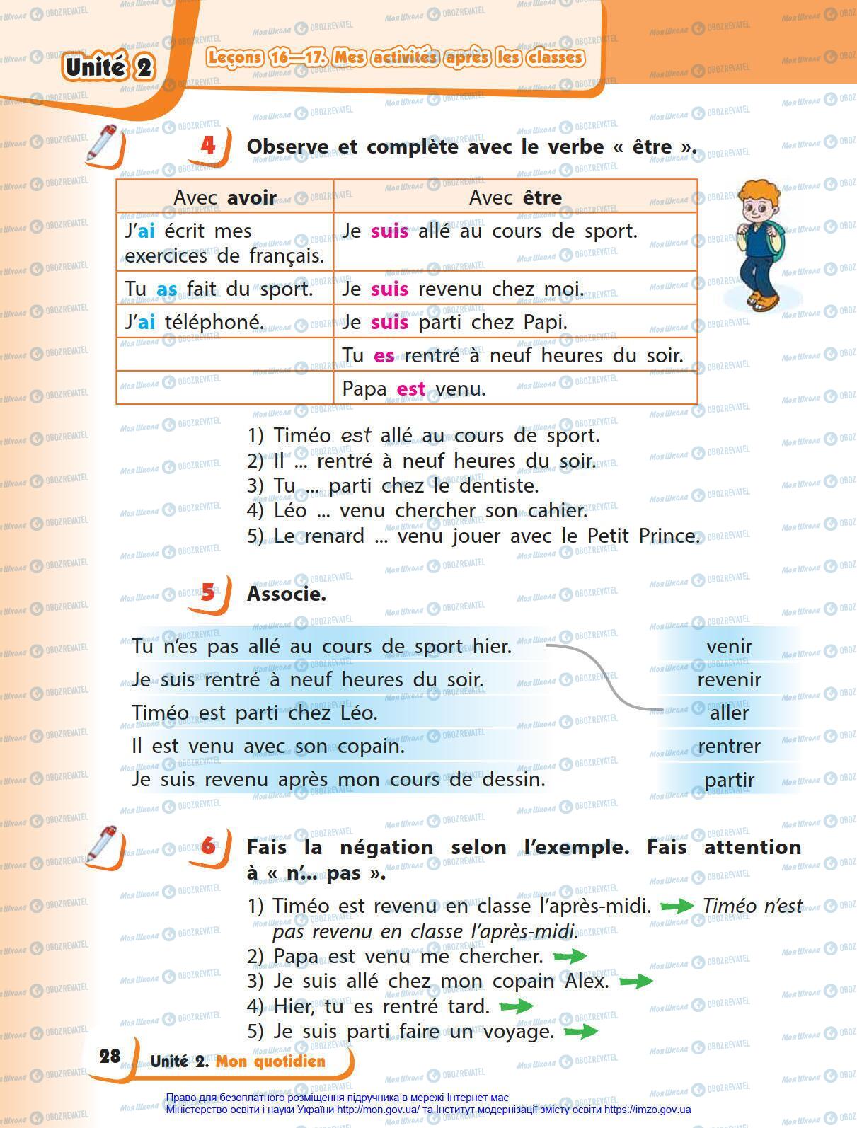 Підручники Французька мова 4 клас сторінка 28