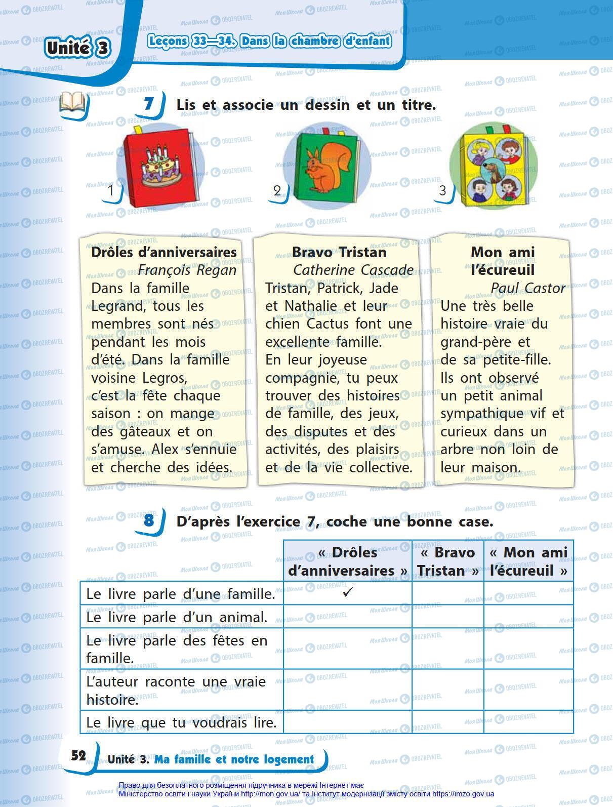 Учебники Французский язык 4 класс страница 52