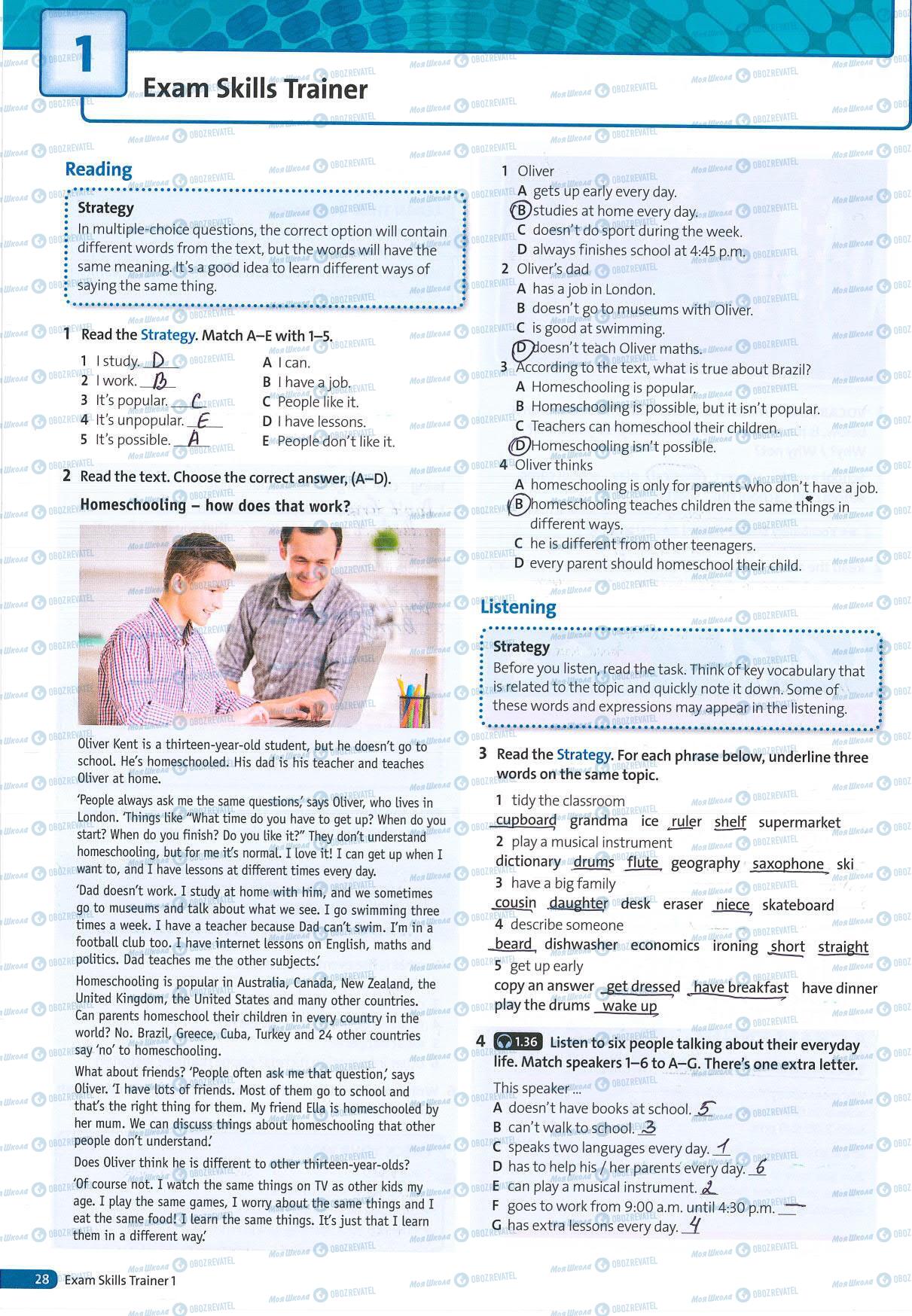 ГДЗ Англійська мова 5 клас сторінка 28