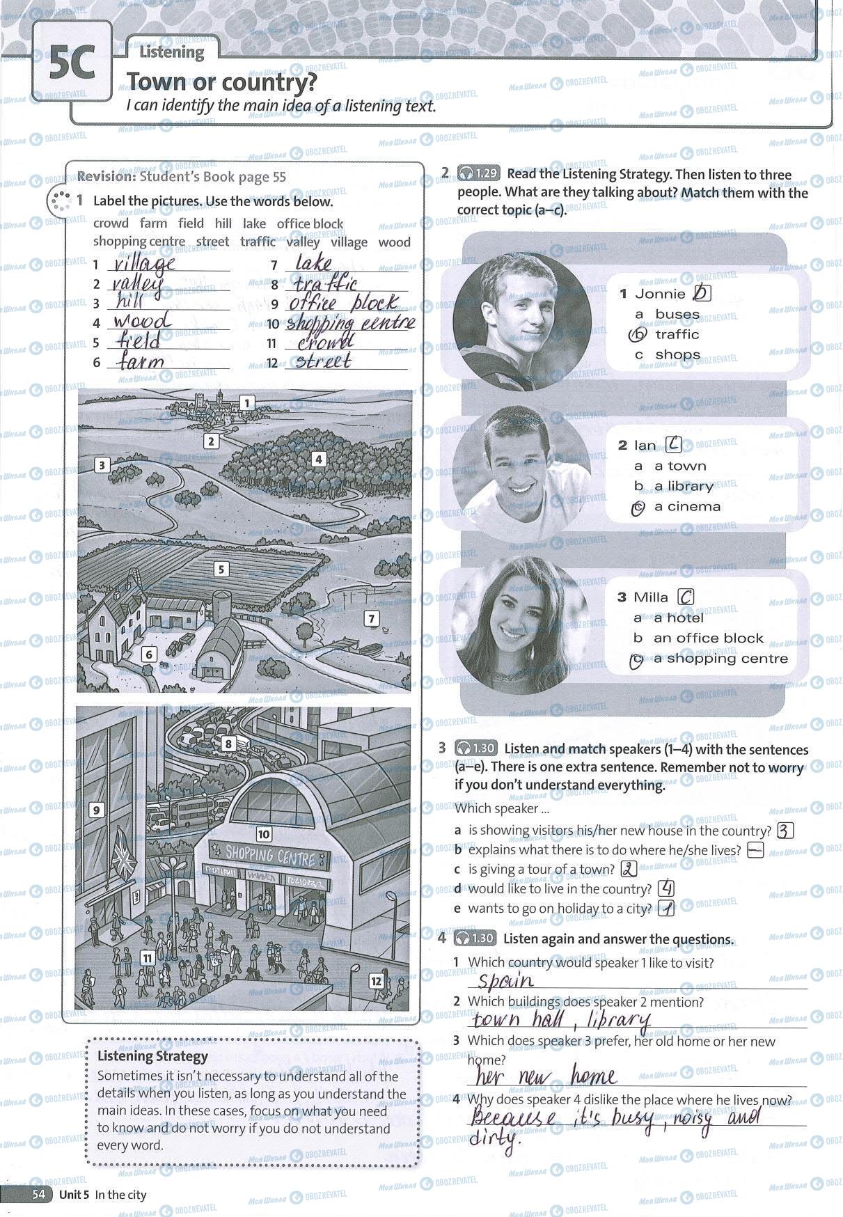 ГДЗ Английский язык 5 класс страница 54