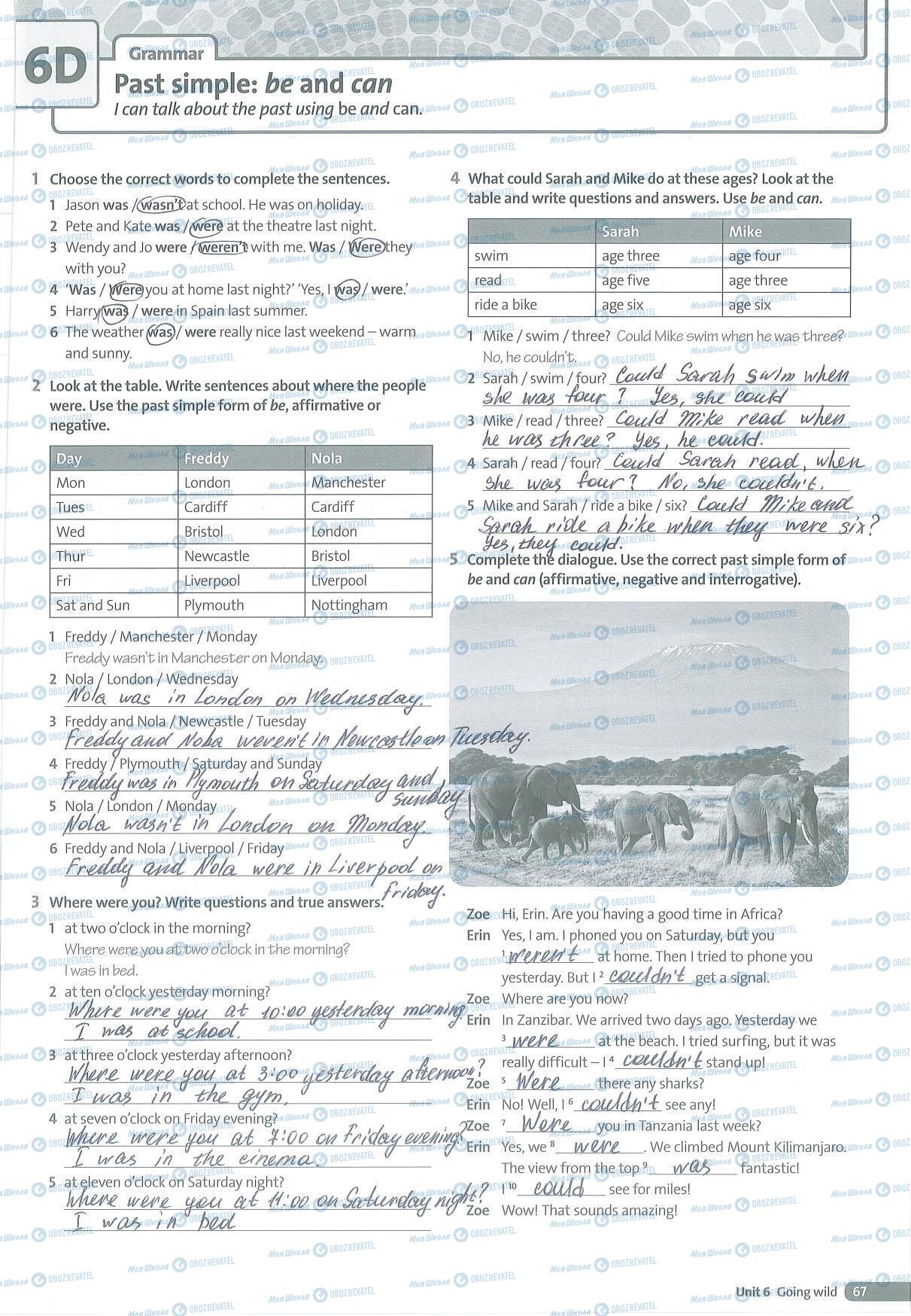 ГДЗ Англійська мова 5 клас сторінка 67