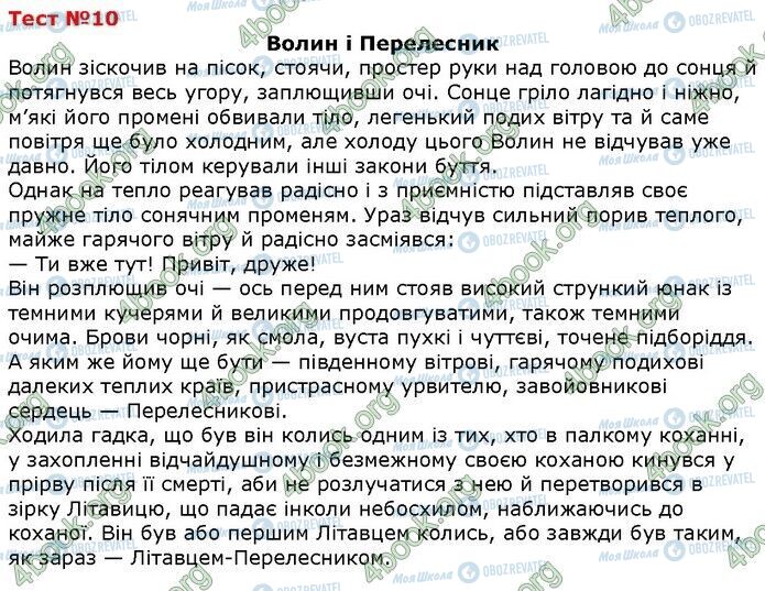 ДПА Українська мова 9 клас сторінка 10
