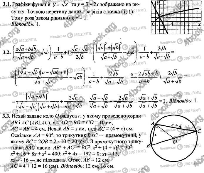 ДПА Математика 9 класс страница Варіант 1