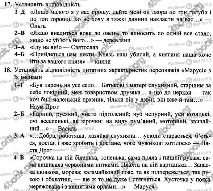 ДПА Українська література 9 клас сторінка Варіант 13