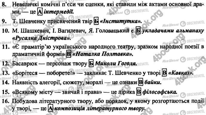 ДПА Українська література 9 клас сторінка Варіант 13