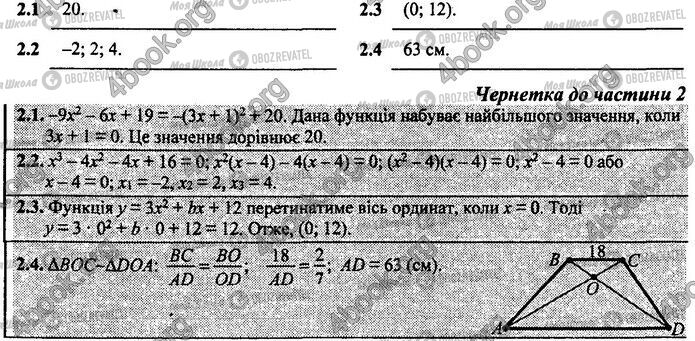ДПА Математика 9 класс страница Варіант 14