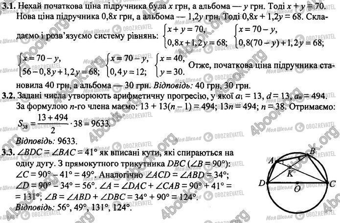 ДПА Математика 9 класс страница Варіант 16