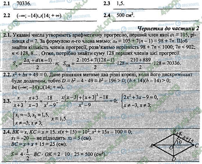 ДПА Математика 9 клас сторінка Варіант 17