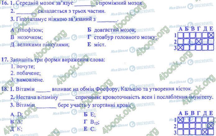 ДПА Биология 9 класс страница Варіант 18