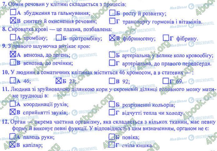 ДПА Біологія 9 клас сторінка Варіант 22