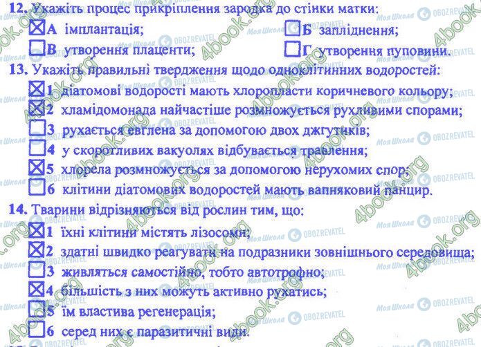 ДПА Біологія 9 клас сторінка Варіант 30