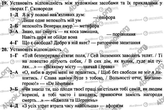 ДПА Укр лит 9 класс страница Варіант 3