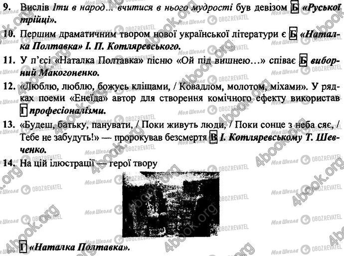 ДПА Українська література 9 клас сторінка Варіант 4 