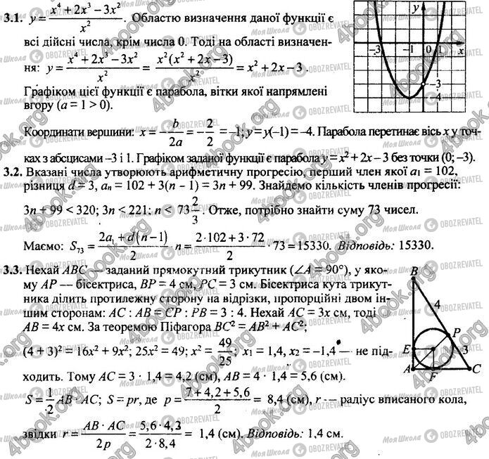 ДПА Математика 9 класс страница Варіант 5