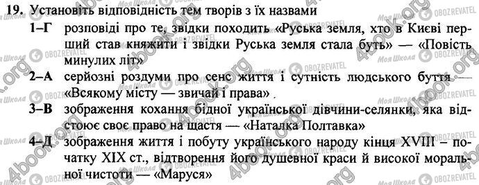 ДПА Українська література 9 клас сторінка Варіант 9