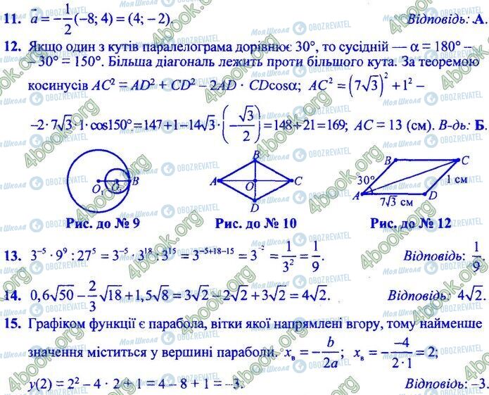 ДПА Математика 9 класс страница Варіант 2