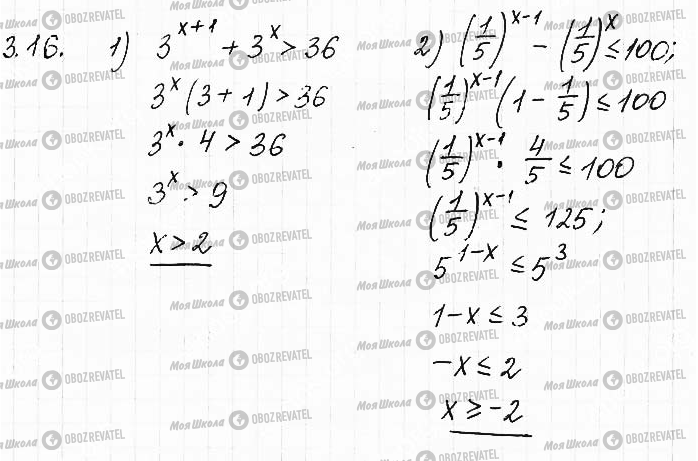 ГДЗ Математика 11 клас сторінка 16