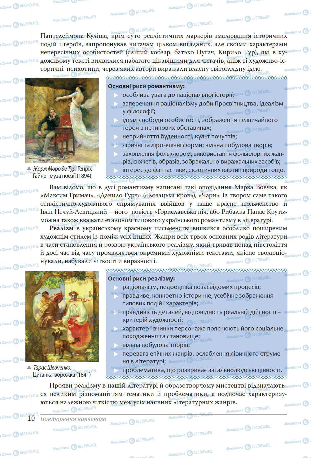 Підручники Українська література 11 клас сторінка 10