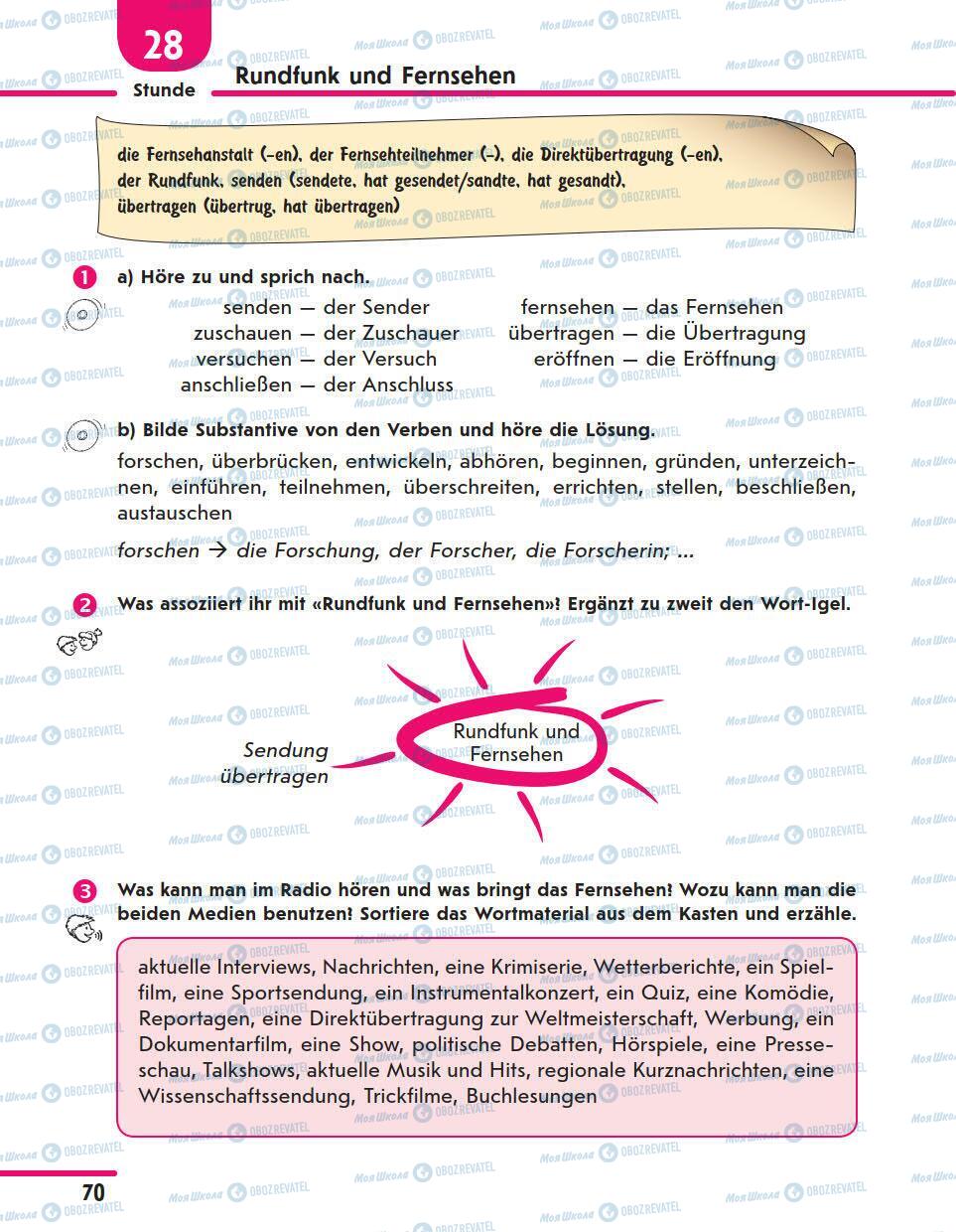 Учебники Немецкий язык 11 класс страница 70