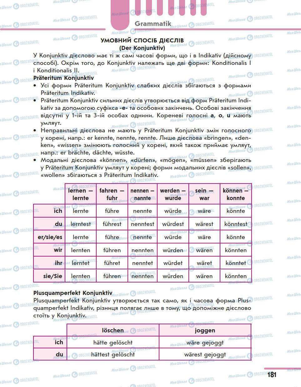 Підручники Німецька мова 11 клас сторінка 181
