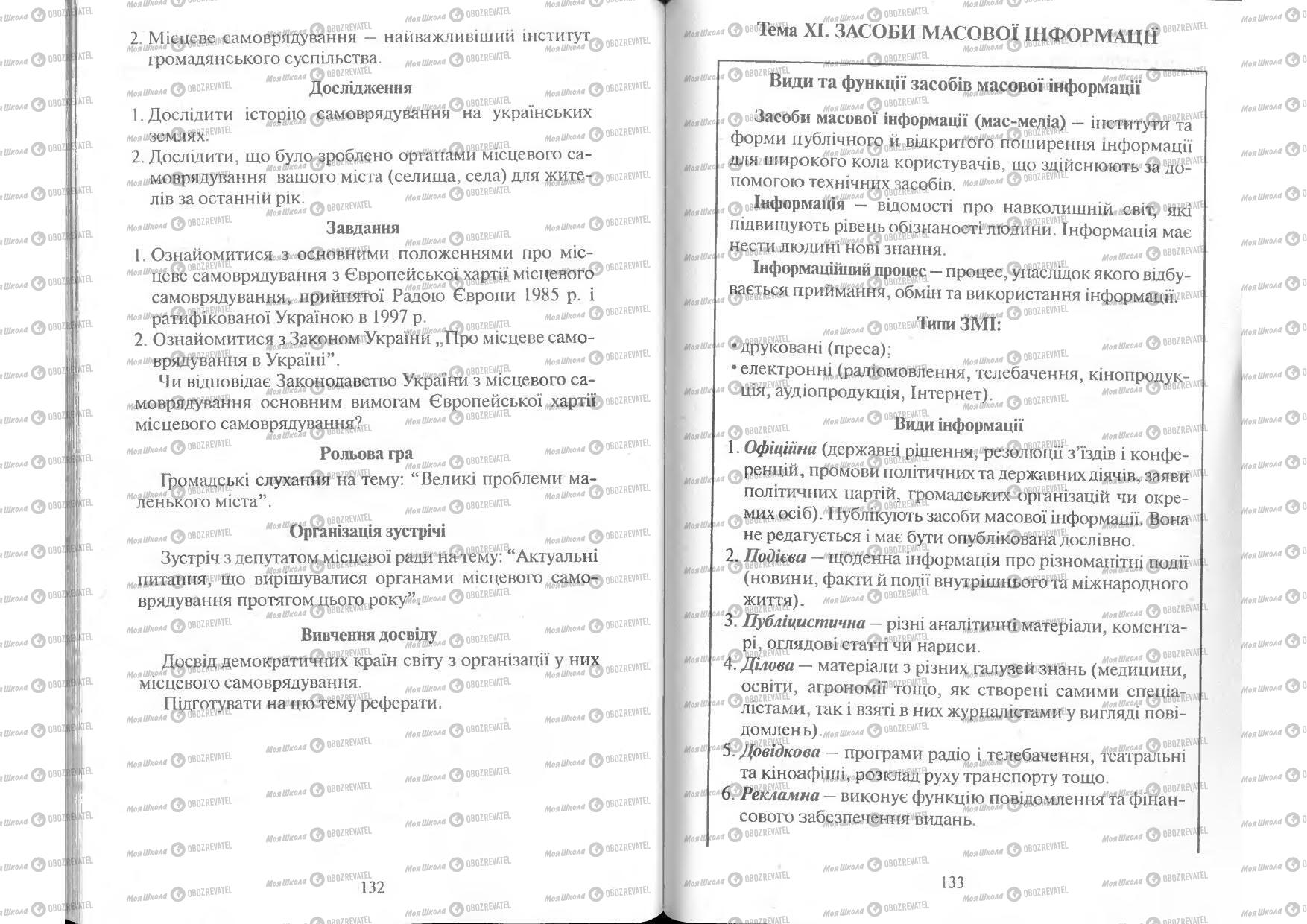 Підручники Людина і світ 11 клас сторінка 132-133