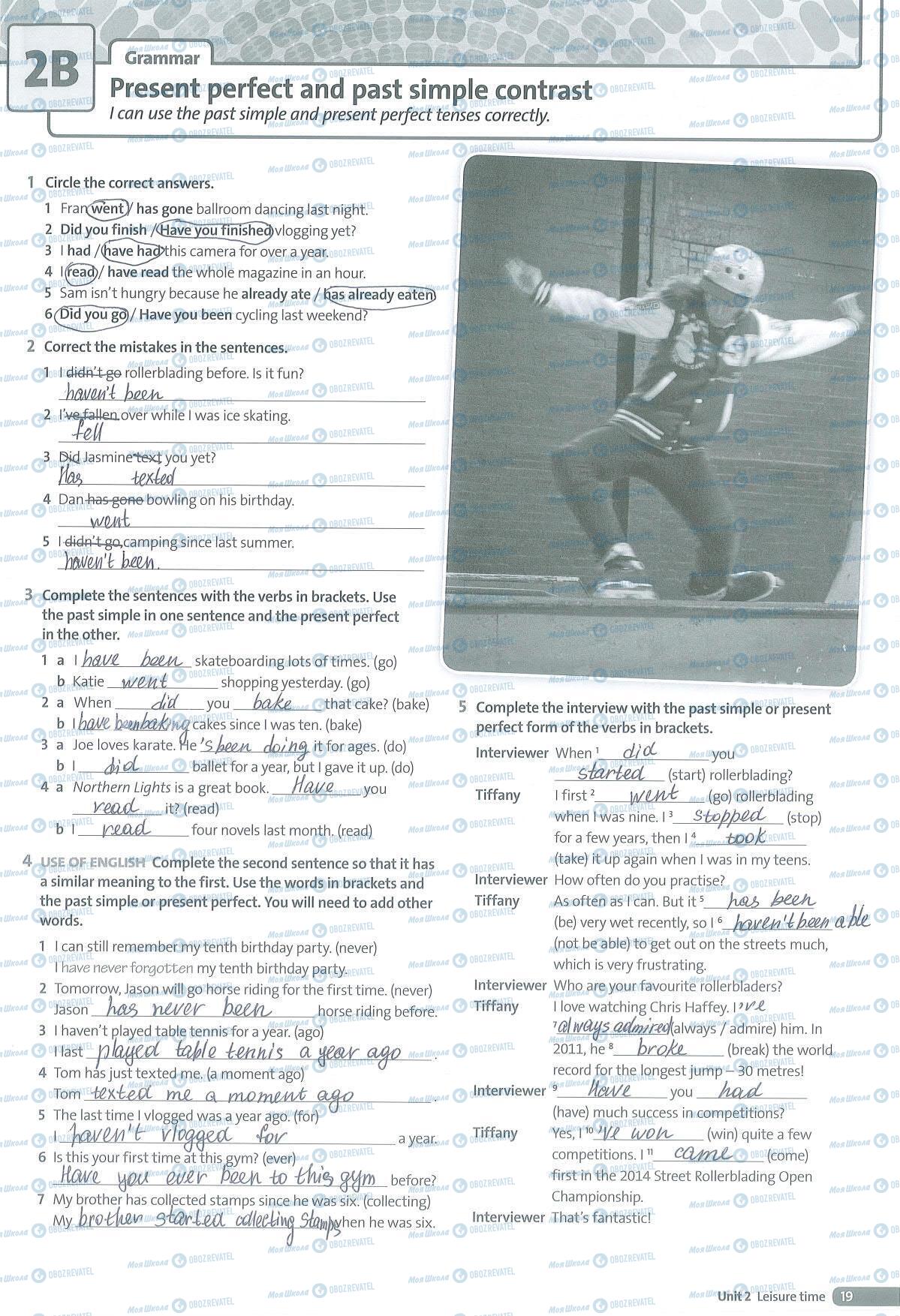ГДЗ Англійська мова 8 клас сторінка 19