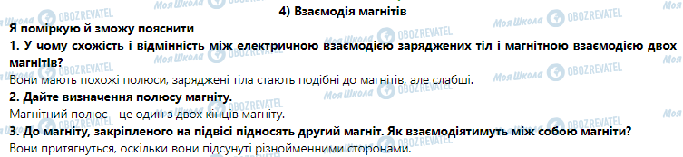 ГДЗ Фізика 9 клас сторінка § 4. Магнітне поле постійного магніту