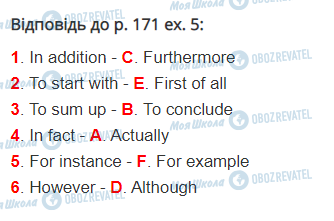 ГДЗ Английский язык 10 класс страница стор.171,впр.5