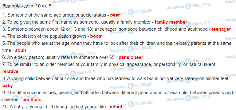 ГДЗ Английский язык 11 класс страница стор.10,впр.5
