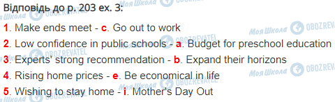 ГДЗ Англійська мова 11 клас сторінка стор.203,впр.3