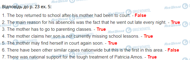 ГДЗ Английский язык 11 класс страница стор.23,впр.5