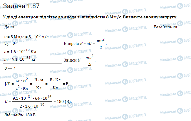 ГДЗ Физика 11 класс страница 1.87