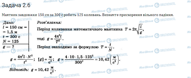 ГДЗ Фізика 11 клас сторінка 2.6