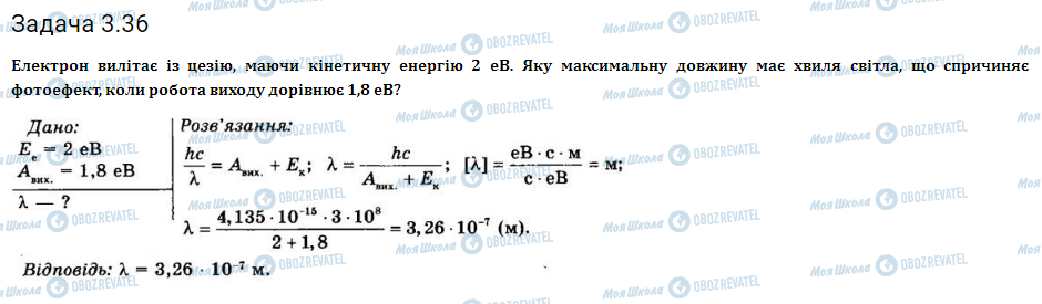 ГДЗ Фізика 11 клас сторінка 3.36