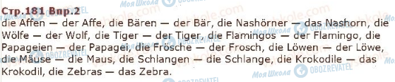 ГДЗ Немецкий язык 5 класс страница ст181впр2