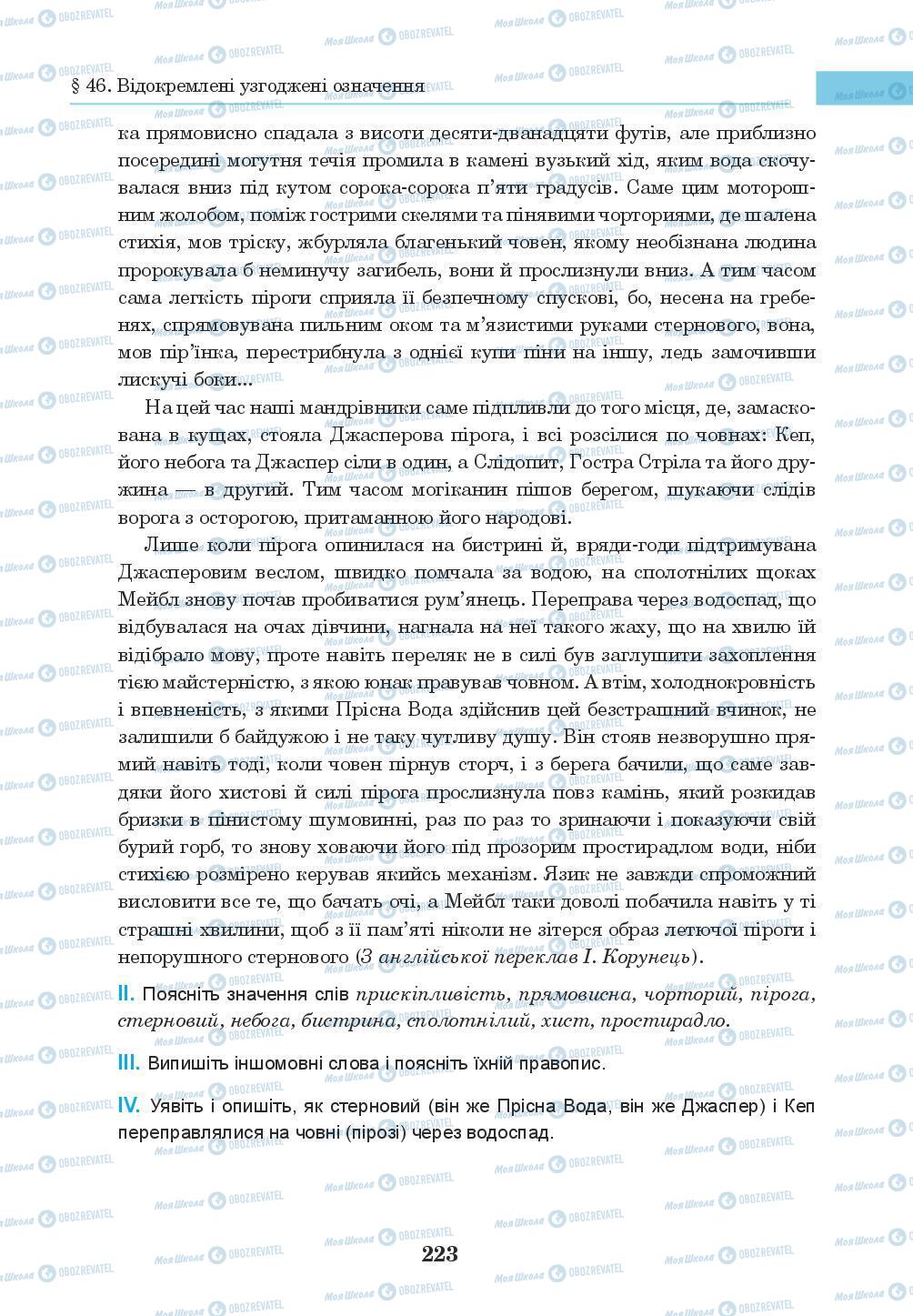 Підручники Українська мова 8 клас сторінка 223