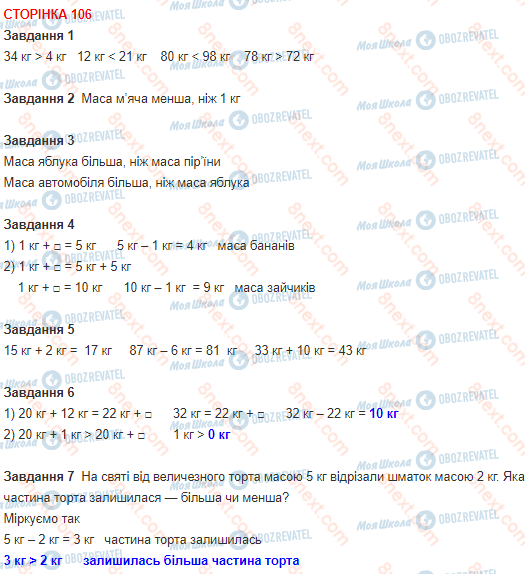 ГДЗ Математика 1 клас сторінка 106