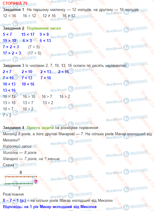 ГДЗ Математика 1 класс страница 79