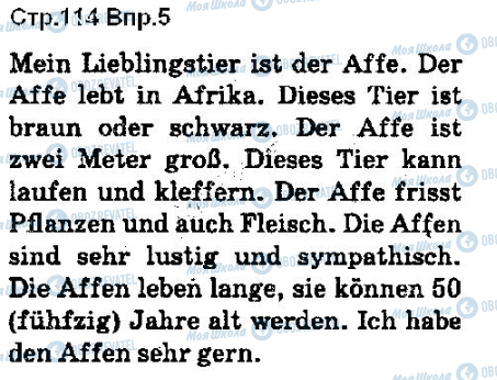 ГДЗ Немецкий язык 5 класс страница ст114впр5