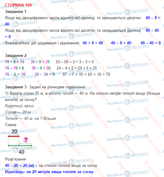 ГДЗ Математика 1 класс страница 109