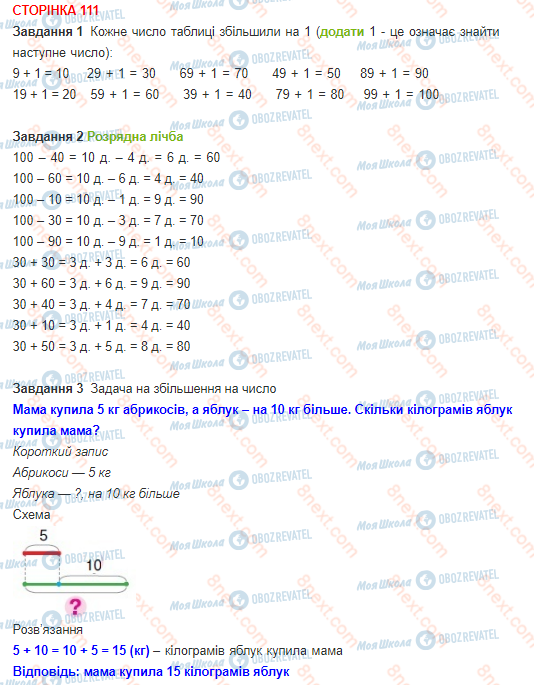 ГДЗ Математика 1 клас сторінка 111